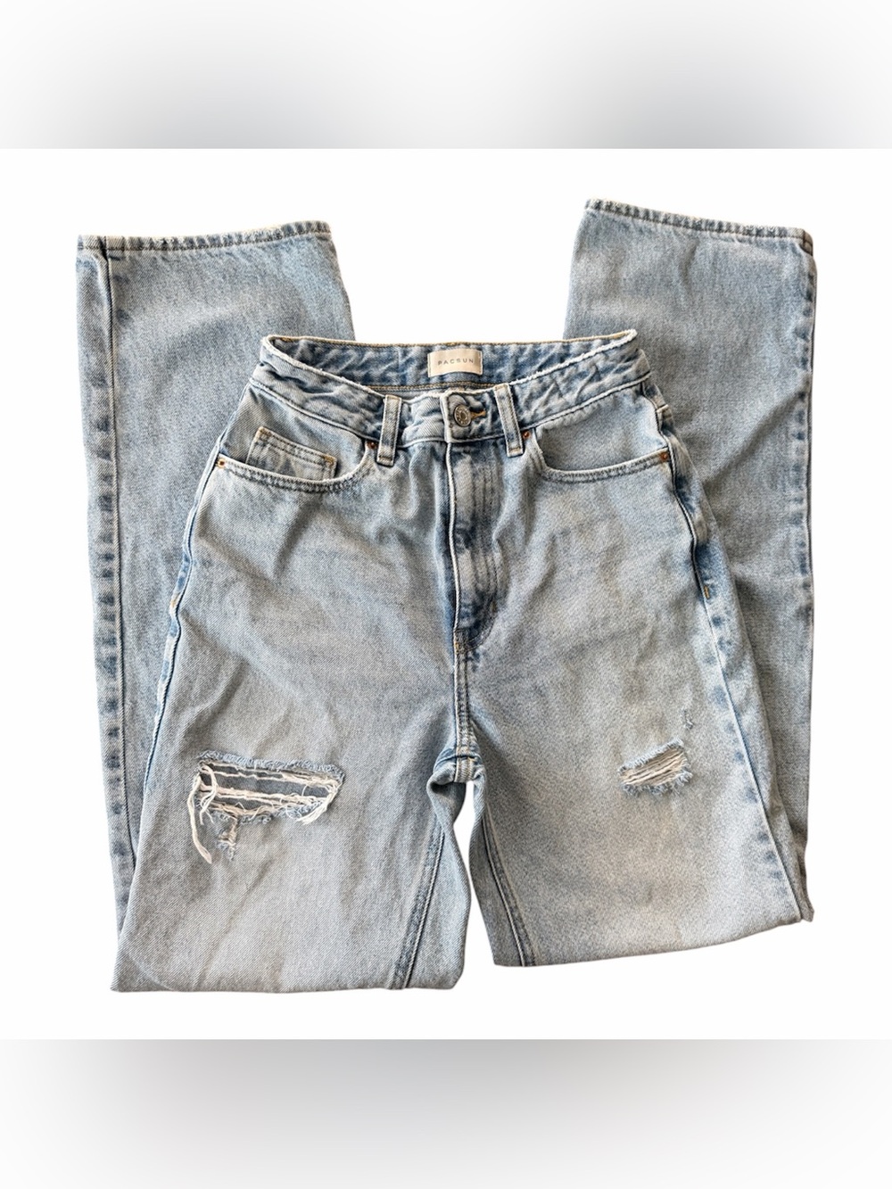 PacSun 90’s Boyfriend Light Blue Relaxed Ripped Jeans | Size 26